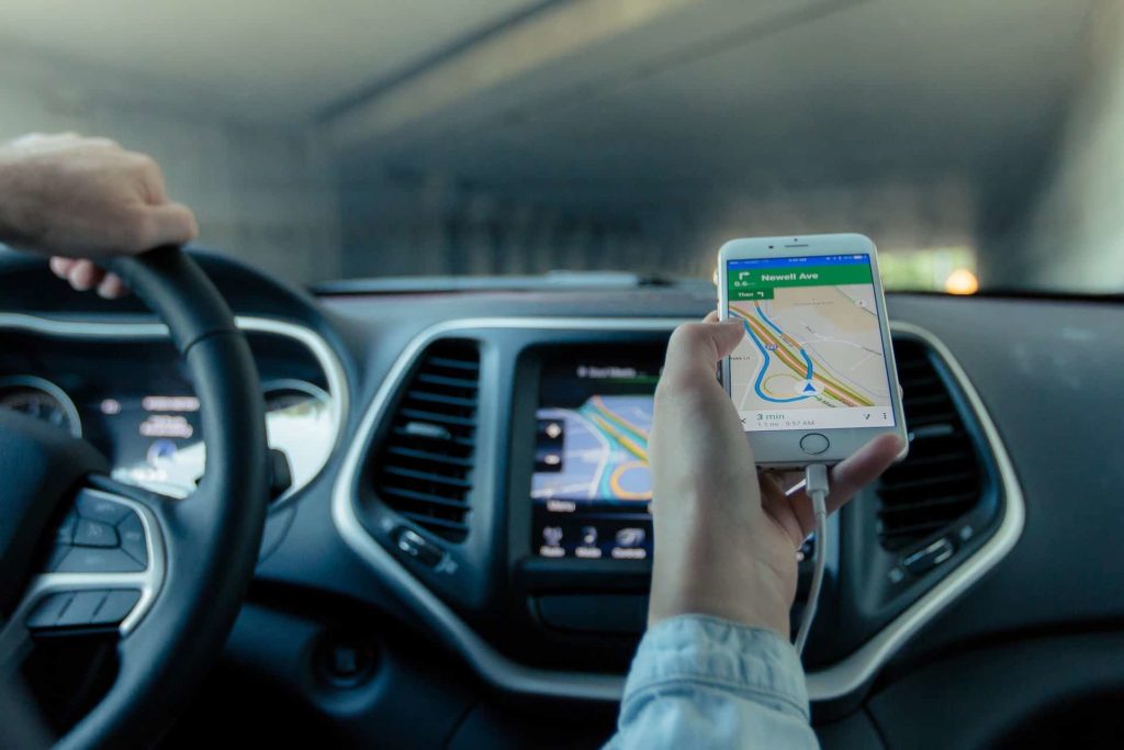 distracted driving, map