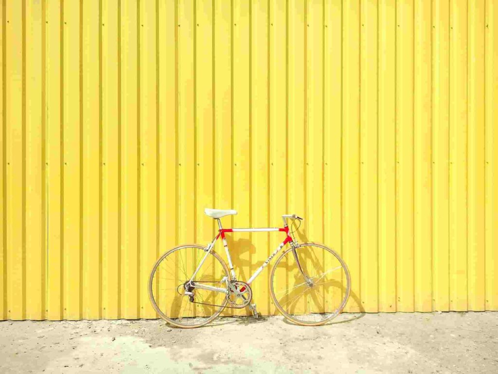 spring safety bike with yellow background